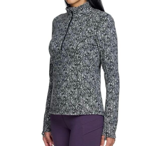 Spyder Ladies' Fleece Printed Half Zip Black/White Women's - Picture 5 of 7